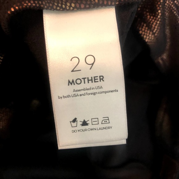 MOTHER The High Waisted Seamless Looker Ankle Slither Black Snake Size 29 NEW - Picture 10 of 12